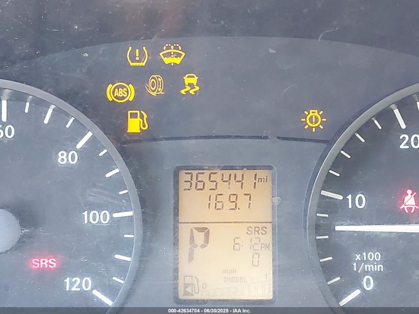 2012 Mercedes-Benz Sprinter 2500 High Roof VIN: WD3PE8CB8C5712365 Lot: 42634704