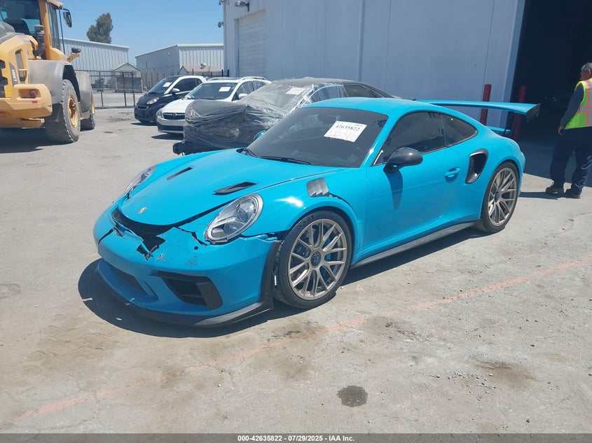 Vin: wp0af2a96ks164064, lot: 43128859, porsche 911 gt3 rs 20192
