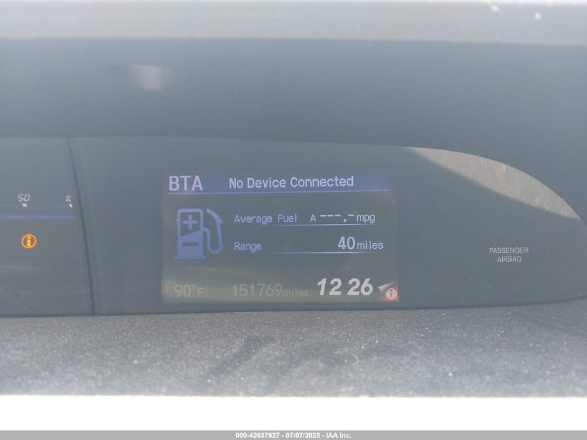 2013 HONDA CIVIC HYBRID VIN: 19XFB4F20DE001344