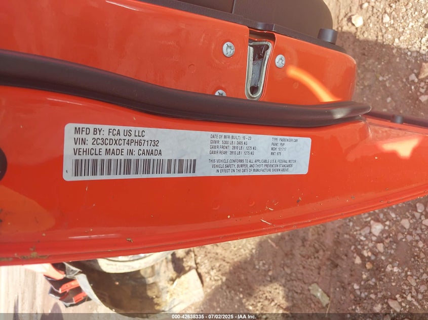 2023 DODGE CHARGER R/T - 2C3CDXCT4PH671732