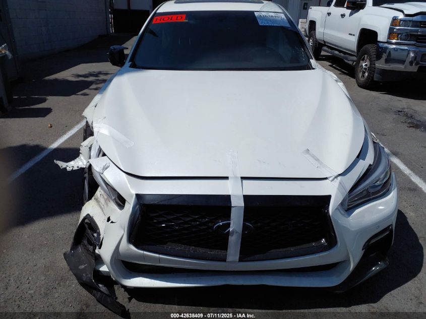 2021 Infiniti Q50 Red Sport 400 VIN: JN1FV7DP8MM850620 Lot: 42638409