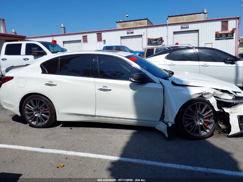 2021 Infiniti Q50 Red Sport 400 VIN: JN1FV7DP8MM850620 Lot: 42638409