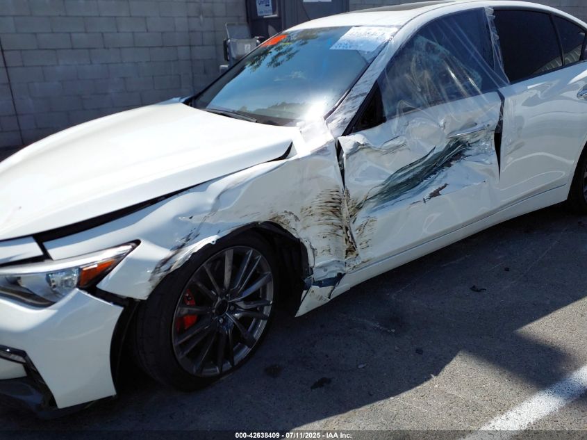 2021 Infiniti Q50 Red Sport 400 VIN: JN1FV7DP8MM850620 Lot: 42638409