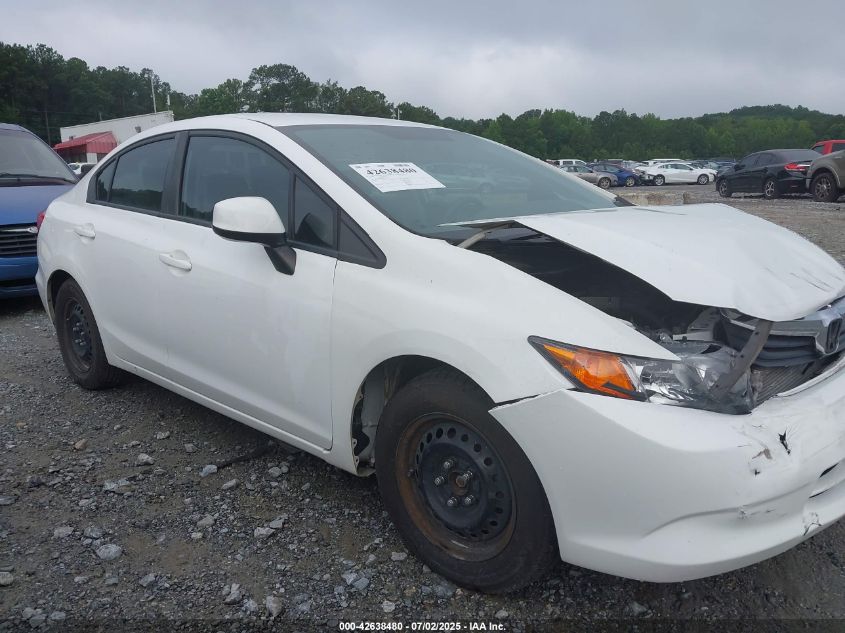 2012 Honda Civic Lx VIN: 19XFB2F58CE108168 Lot: 42638480