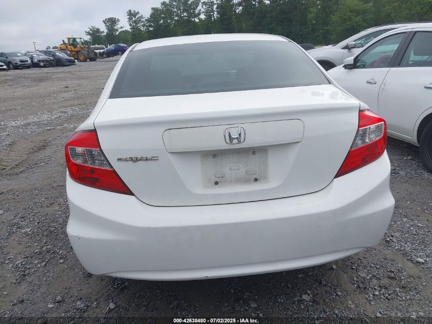 2012 Honda Civic Lx VIN: 19XFB2F58CE108168 Lot: 42638480