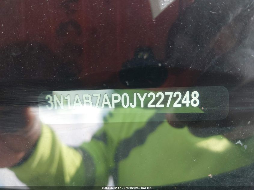 2018 Nissan Sentra Sv VIN: 3N1AB7AP0JY227248 Lot: 42639117