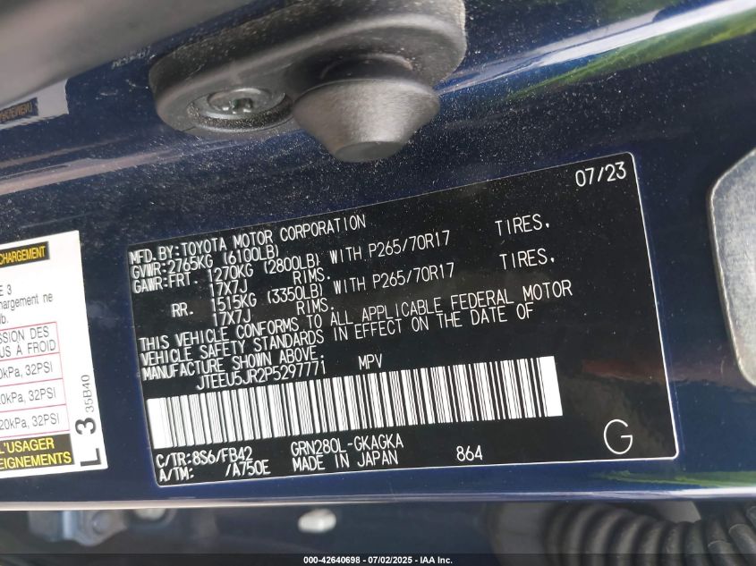 2023 Toyota 4Runner - JTEEU5JR2P5297771