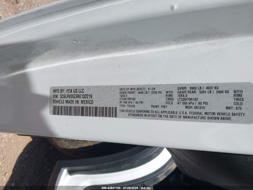 2024 Ram ProMaster 2500 - 3C6LRVDG3RE132219