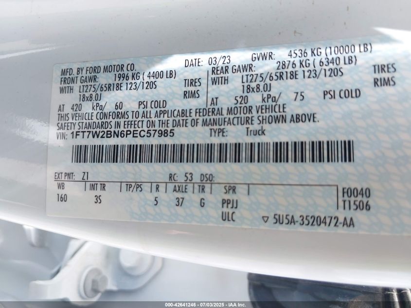 2023 Ford F-250 - 1FT7W2BN6PEC57985