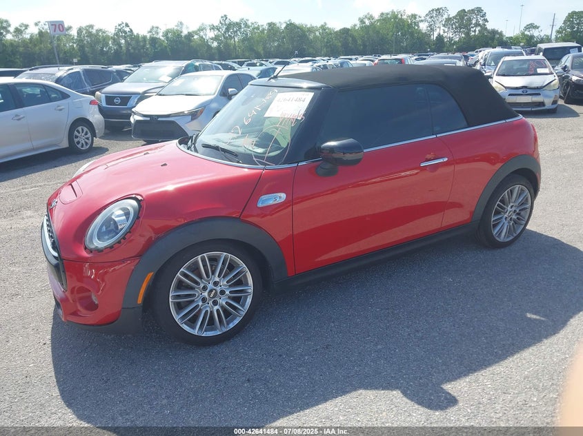 Vin: wmwwj5c01m3m75903, lot: 43134521, mini convertible cooper s 20212