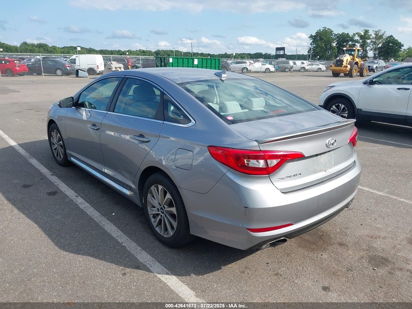 2017 Hyundai Sonata 2.4 Sport limited Silver Lot 111042641673 Vin 5NPE34AF8HH444782