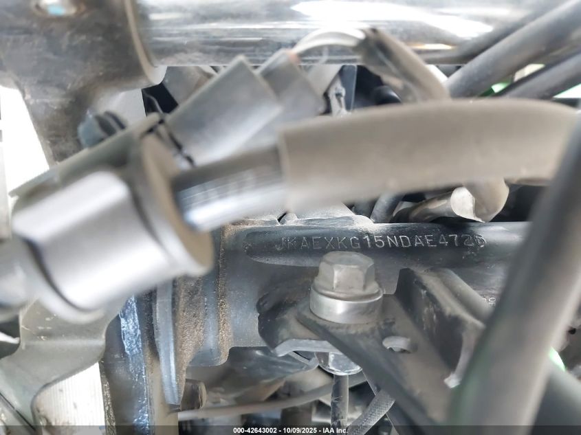 2022 Kawasaki Ex400 VIN: JKAEXKG15NDAE4726 Lot: 42643002