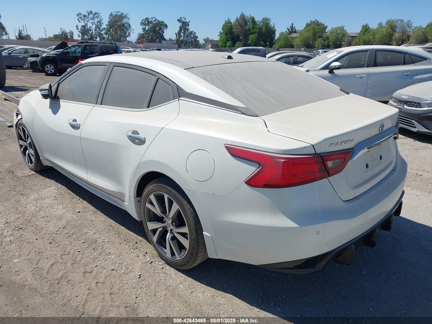 Vin: 1n4aa6ap1gc428402, lot: 43136506, nissan maxima 3.5 platinum 20163