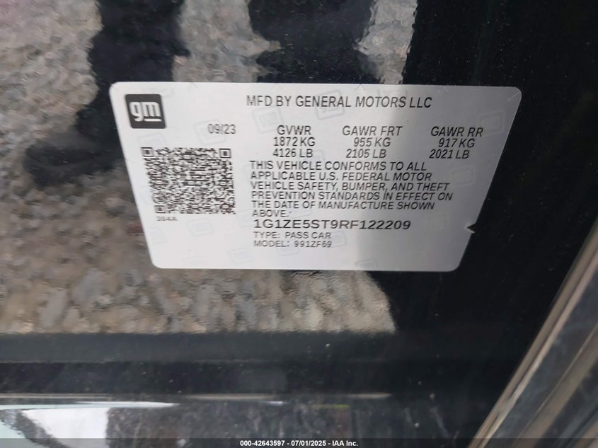 2024 CHEVROLET MALIBU FWD 2LT - 1G1ZE5ST9RF122209