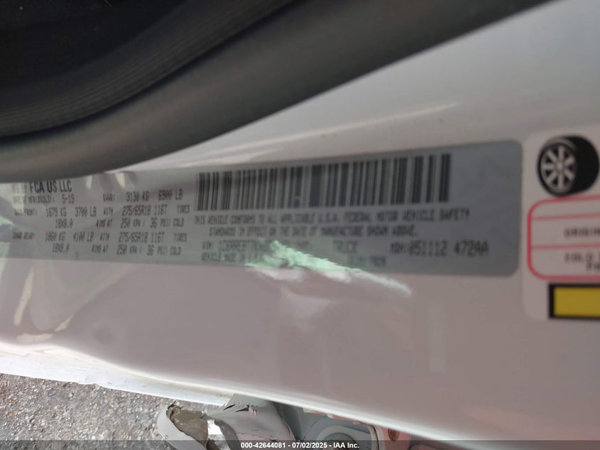 2019 RAM 1500 BIG HORN/LONE STAR  4X2 6'4 BOX - 1C6RREBT7KN869418