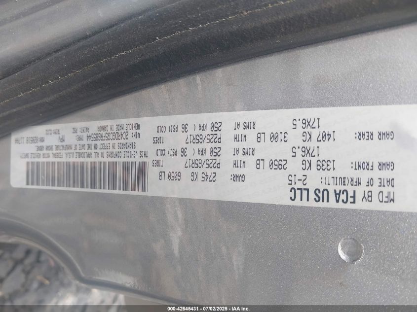 2015 Dodge Grand Caravan Sxt Plus VIN: 2C4RDGCG5FR685544 Lot: 42645431