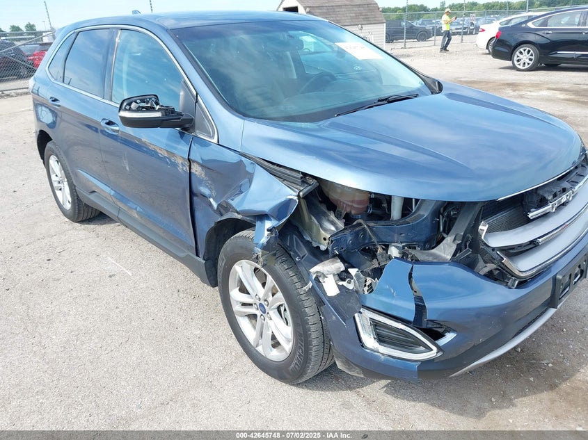 2018 Ford Edge 3.5 Sel Blue Lot 111042645748 Vin 2FMPK4J89JBC62891