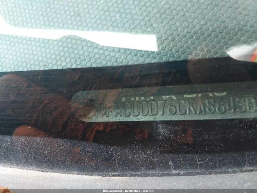 2012 Ford Escape Xlt VIN: 1FMCU0D76CKA86430 Lot: 42645845