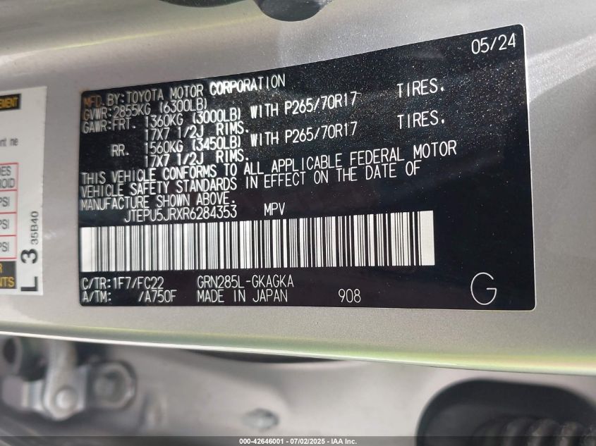 2024 Toyota 4Runner - JTEPU5JRXR6284353