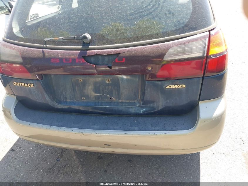2002 Subaru Legacy Outback Awp VIN: 4S3BH675927662369 Lot: 42646295
