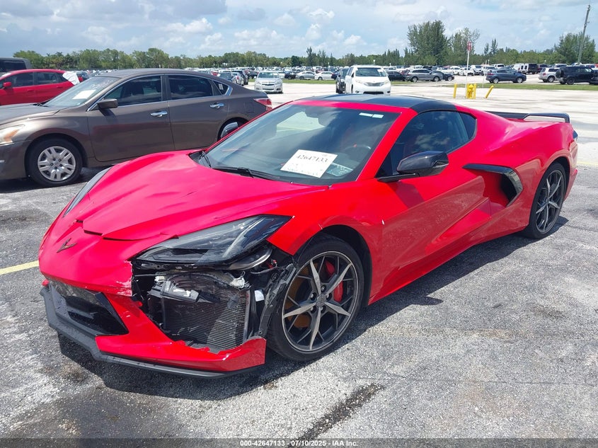 Vin: 1g1yb2d41p5118151, lot: 43140189, chevrolet corvette stingray rwd  2lt 20232