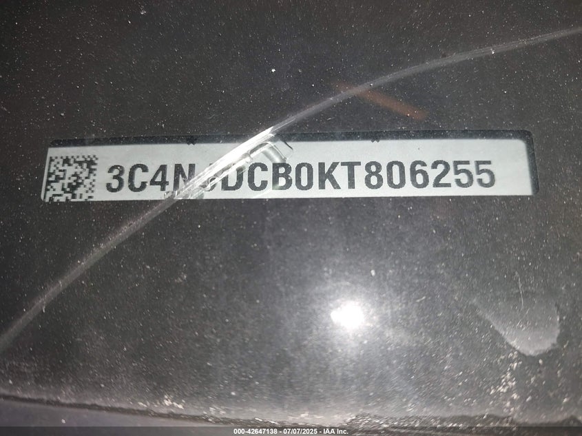 2019 Jeep Compass Limited 4X4 VIN: 3C4NJDCB0KT806255 Lot: 42647138