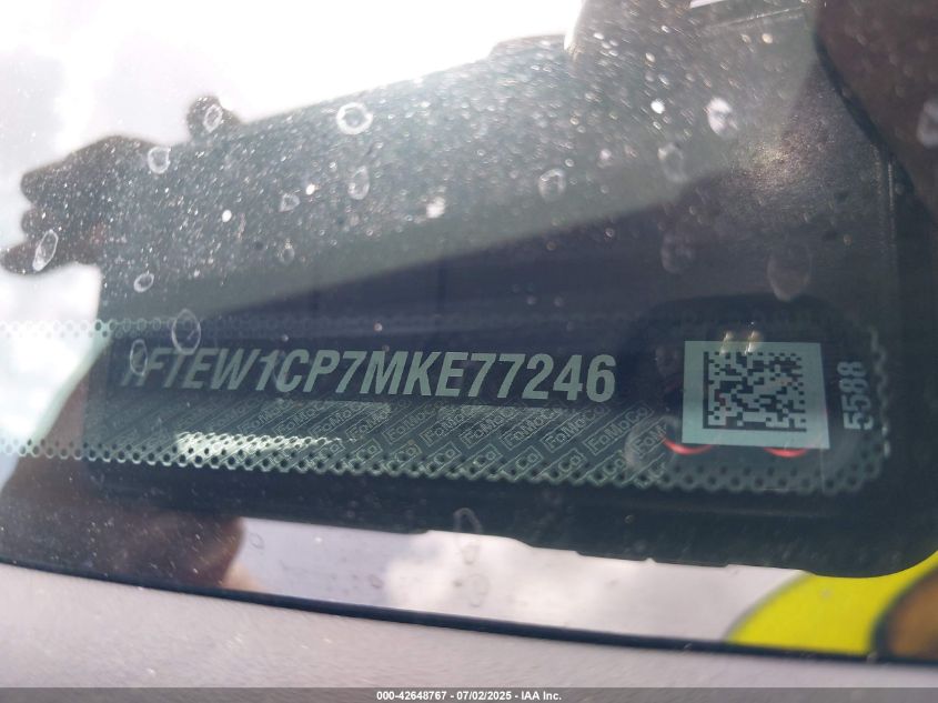 2021 Ford F-150 Xl VIN: 1FTEW1CP7MKE77246 Lot: 42648767