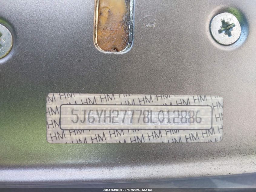 2008 Honda Element Ex VIN: 5J6YH27778L012886 Lot: 42649080