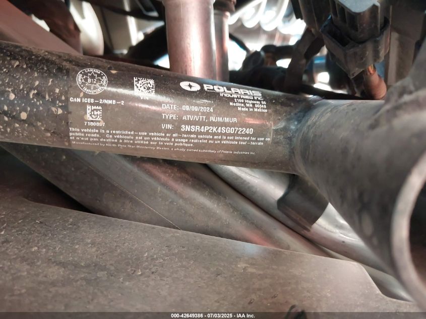 2025 Polaris Rzr - 3NSR4P2K4SG072240