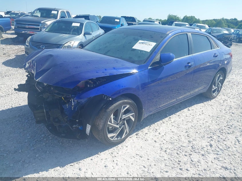 Vin: kmhln4dj7su142538, lot: 43143321, hyundai elantra hybrid limited 20252