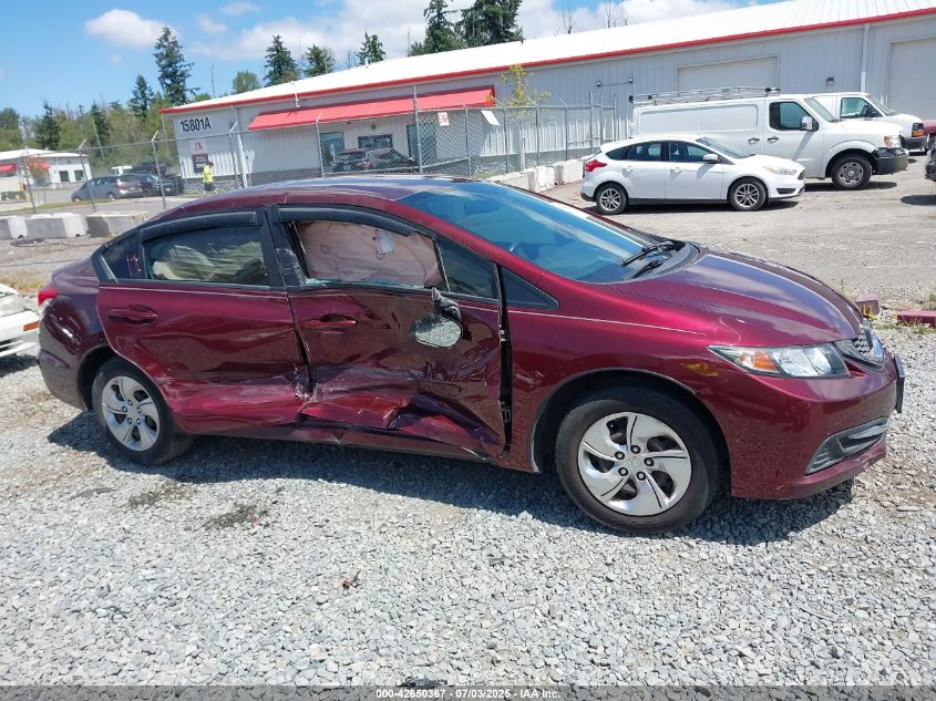 2014 Honda Civic Lx VIN: 19XFB2F59EE225244 Lot: 42650367