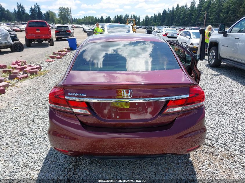 2014 Honda Civic Lx VIN: 19XFB2F59EE225244 Lot: 42650367