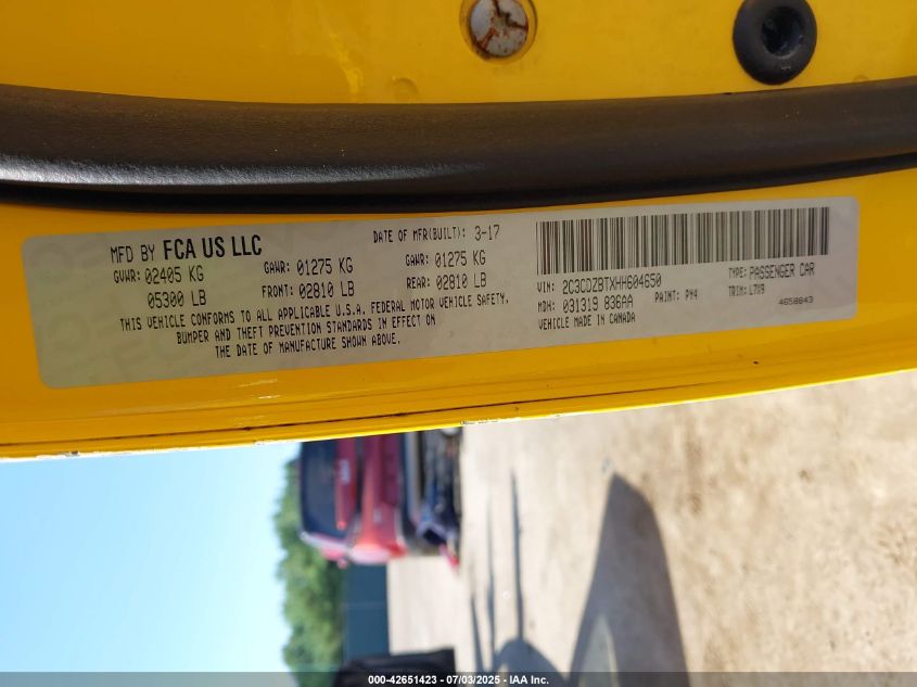 2017 DODGE CHALLENGER R/T - 2C3CDZBTXHH604650