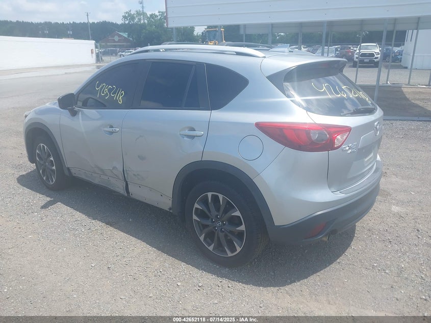 Vin: jm3ke4dy4g0640330, lot: 43145174, mazda cx-5 grand touring 20163