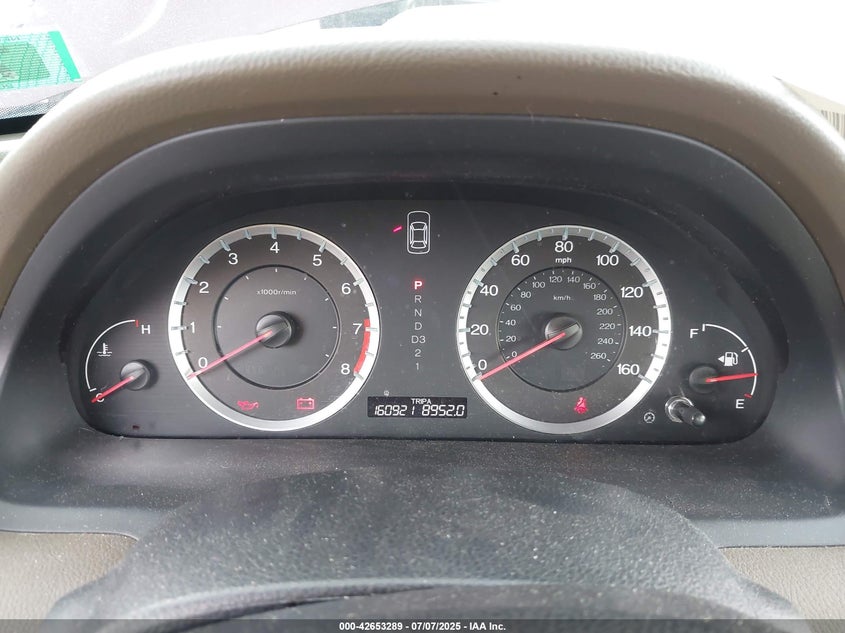 2009 HONDA ACCORD VIN: 1HGCP26389A041569
