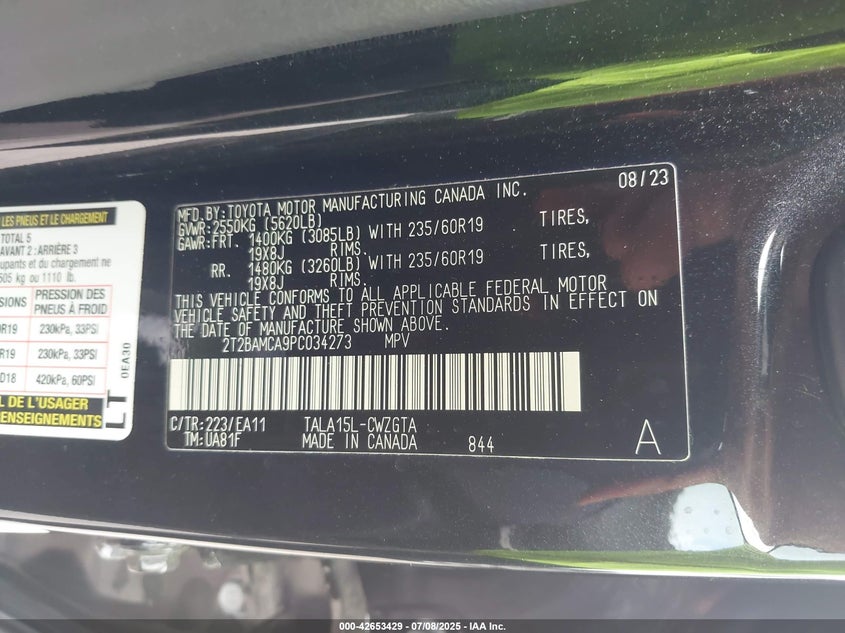 2023 LEXUS RX 350 PREMIUM 2T2BAMCA9PC034273