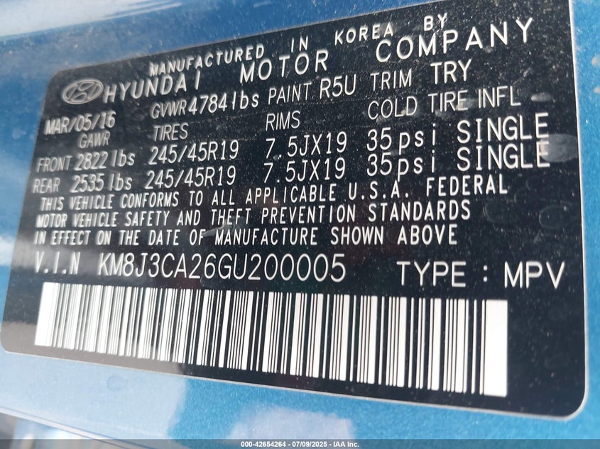 2016 HYUNDAI TUCSON LIMITED - KM8J3CA26GU200005