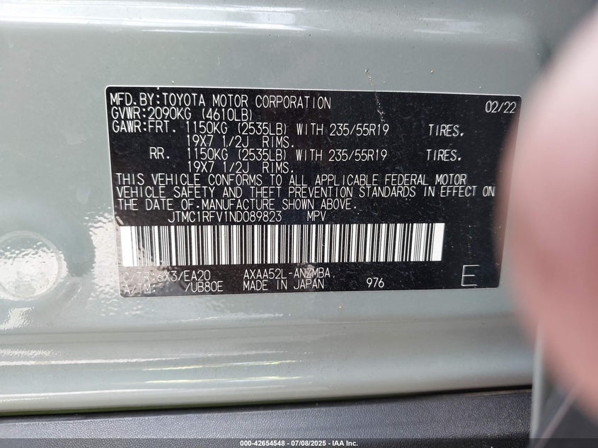 2022 TOYOTA RAV4 XLE PREMIUM - JTMC1RFV1ND089823