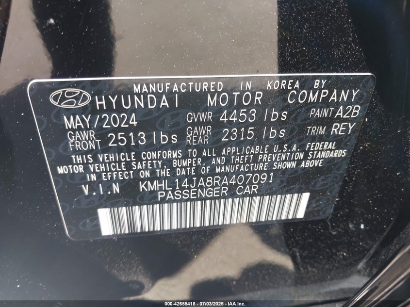2024 HYUNDAI SONATA SEL - KMHL14JA8RA407091