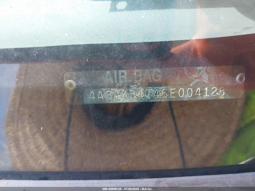 2006 Mitsubishi Eclipse Gt VIN: 4A3AK34T46E004128 Lot: 42656126
