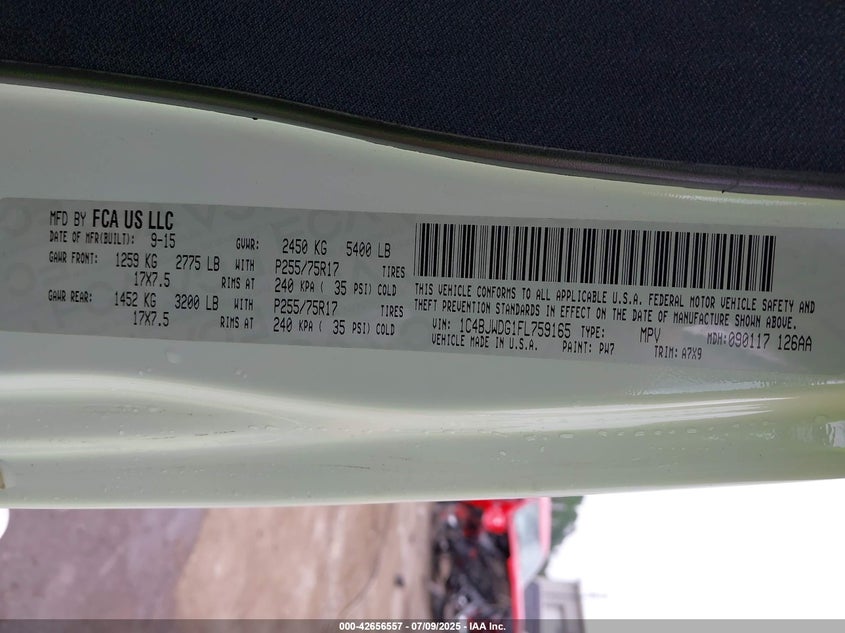 2015 JEEP WRANGLER UNLIMITED SPORT - 1C4BJWDG1FL759165