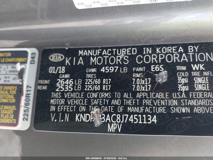 2018 KIA SPORTAGE LX - KNDPM3AC8J7451134