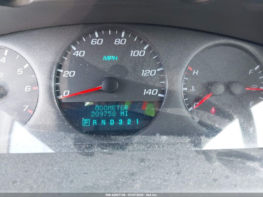 2009 Chevrolet Impala Ls VIN: 2G1WB57K491291184 Lot: 42657148