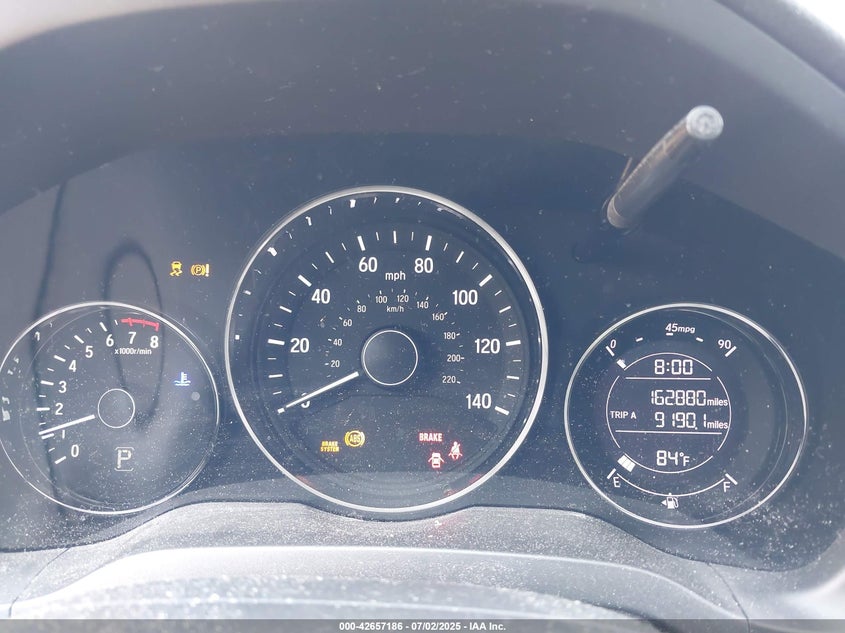 2016 HONDA HR-V VIN: 3CZRU6H58GM742467