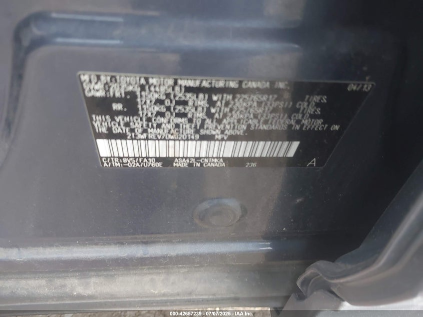 2013 TOYOTA RAV4 XLE - 2T3WFREV7DW020149