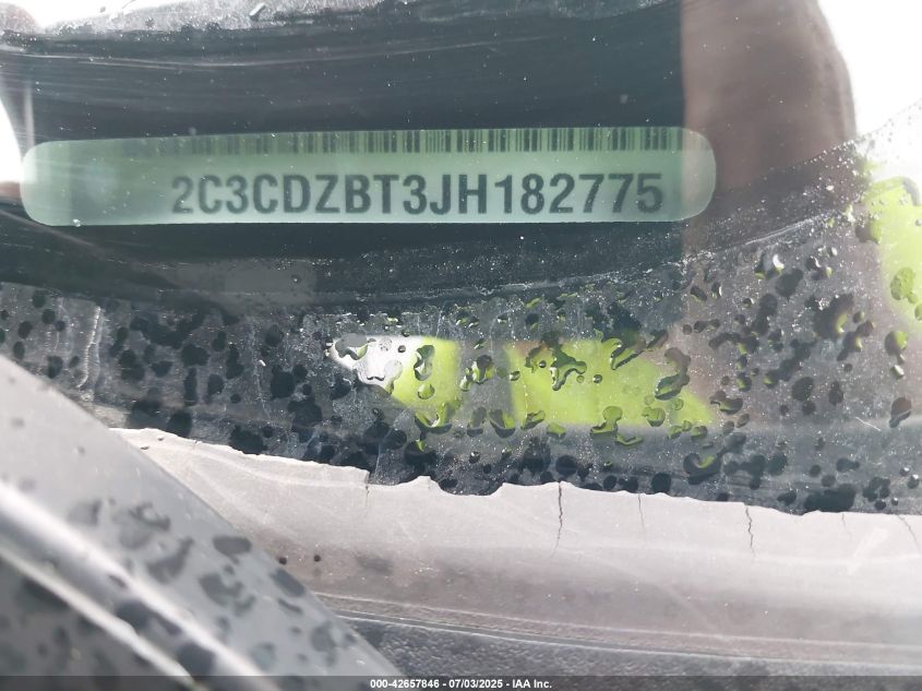 2018 Dodge Challenger R/T Shaker VIN: 2C3CDZBT3JH182775 Lot: 42657846