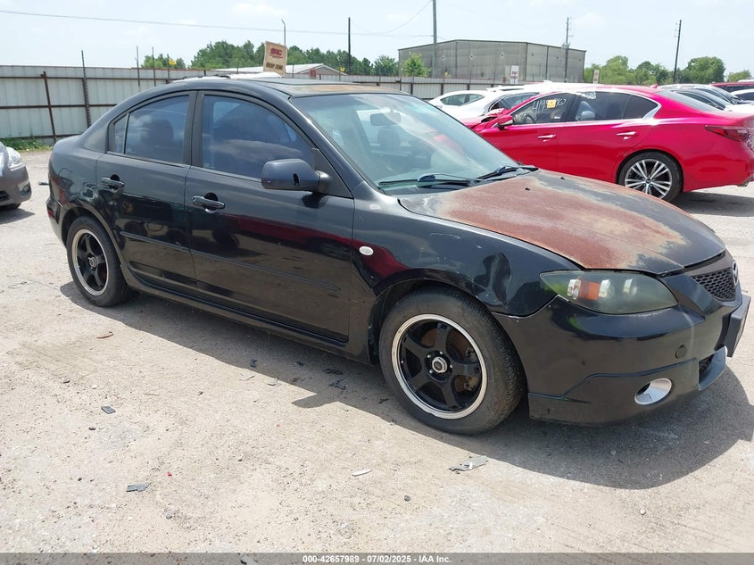 2006 Mazda Mazda3 I black sedan gasoline JM1BK12F761409965 photo #1