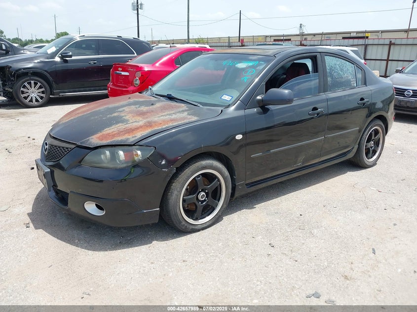 2006 Mazda Mazda3 I black sedan gasoline JM1BK12F761409965 photo #3