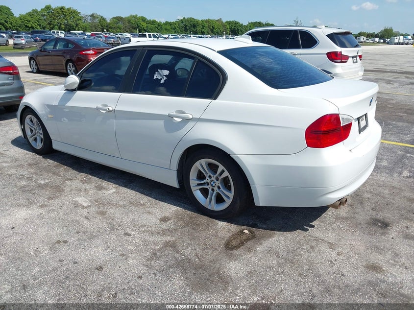 2008 BMW 328I white sedan gasoline WBAVA33508KX87749 photo #4