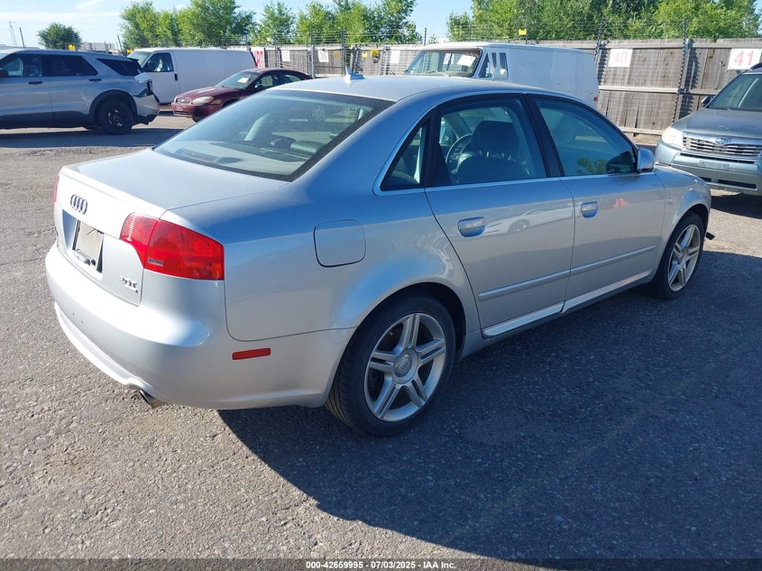 2008 AUDI A4 VIN: WAUDF78E08A051493